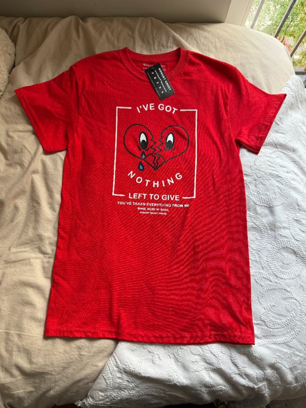 Hungry Ghost Press “I’ve Got Nothing Left to Give” Graphic Tee NWT Small
